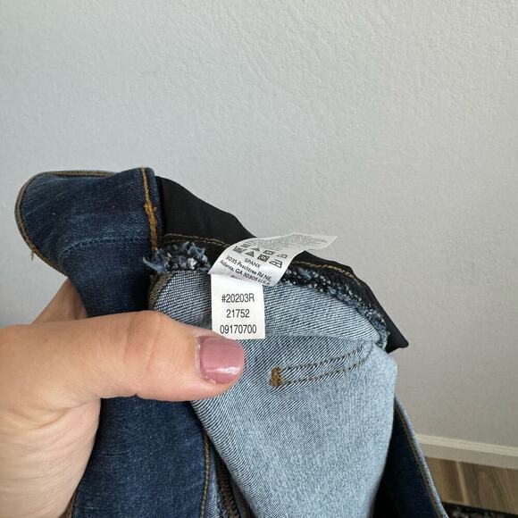 Spanx High-Rise Distressed Ankle Skinny Pull-On Denim Jeans Medium Wash Blue L - Picture 16 of 16